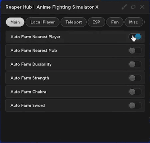 Anime Fighting Simulator X Script GUI