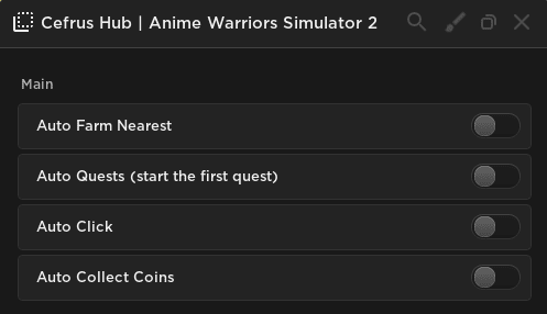 Anime Warriors Simulator 2 Script GUI